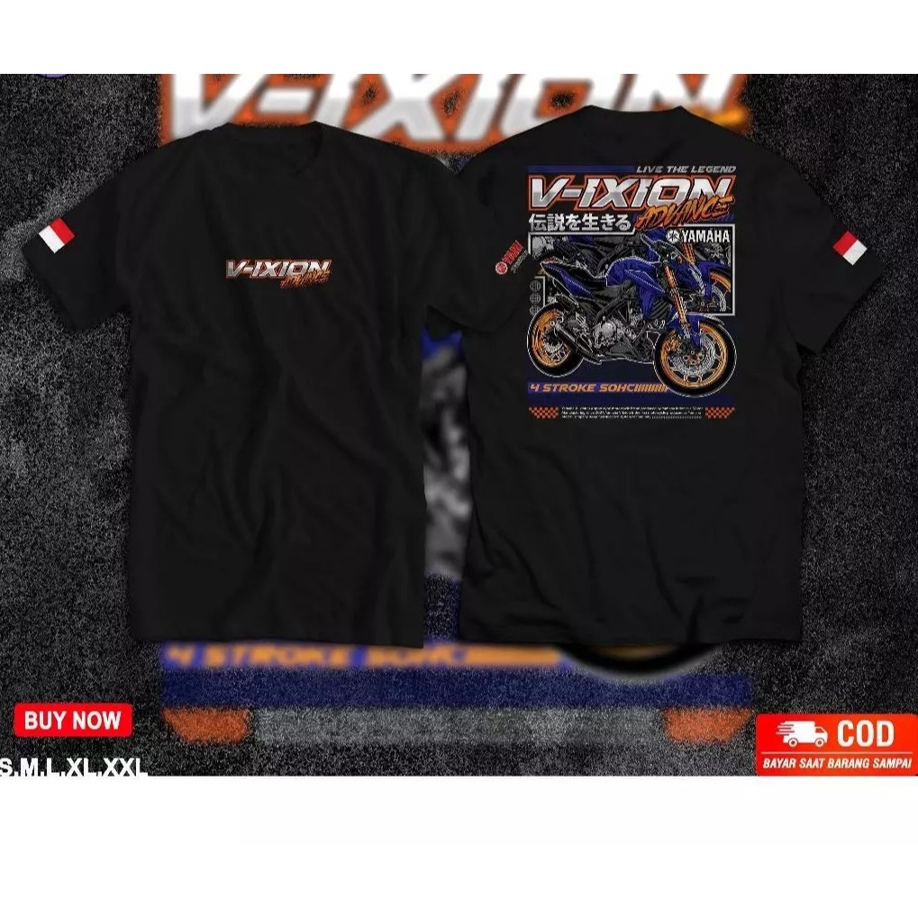 KAOS Yamaha Vixion Old KAOS DISTRO Yamaha Vixion Old KAOS PRIA WANITA