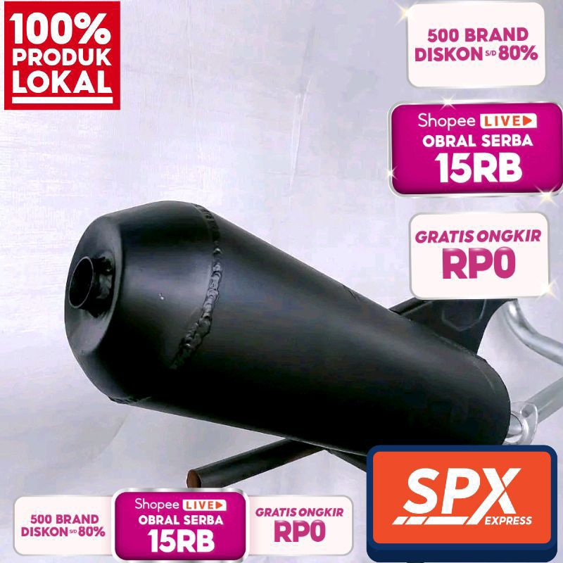 kenalpot Regulasi MP7 EMPUSH/HIYUNG:tabung VARIO 4'5"in-.Simpel dan elegan  untuk tipe motor.Honda  