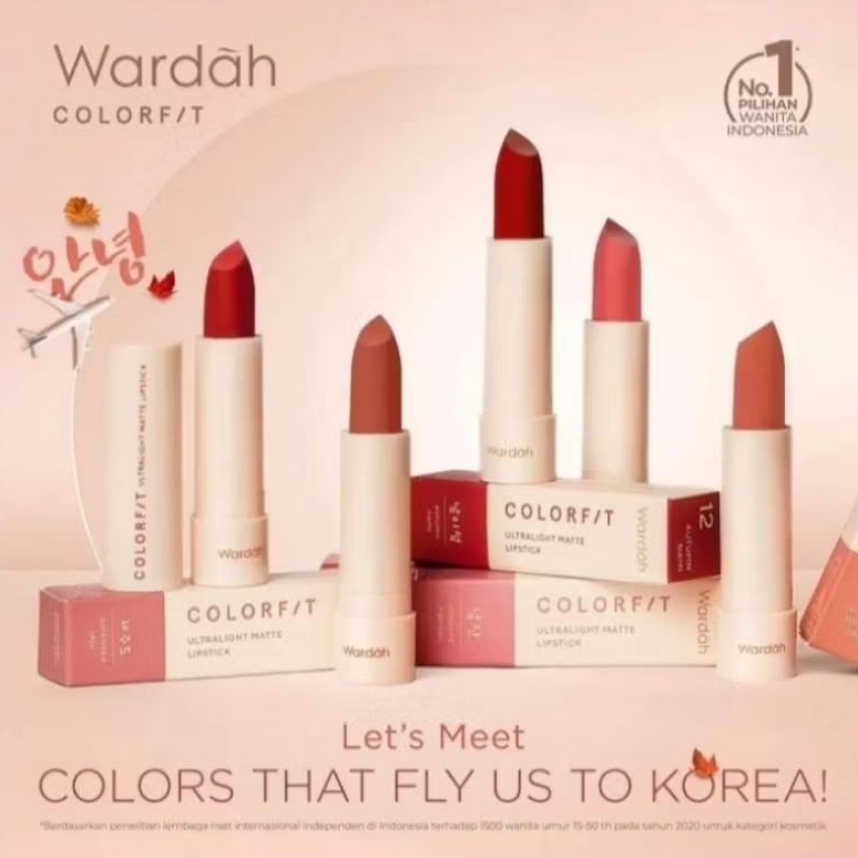 (TERLARIS) WARDAH COLORFIT ULTRALIGHT MATTE LIPSTICK/ LIPSTICK/ WARDAH
