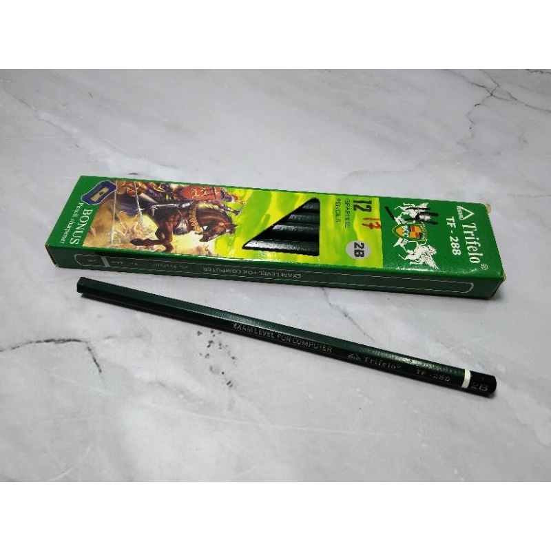 

PENSIL TRIFELO 2B TF-288 ISI 12 PCS FREE PERAUT / PENSIL 2B GRAPHITE - TRIFELO