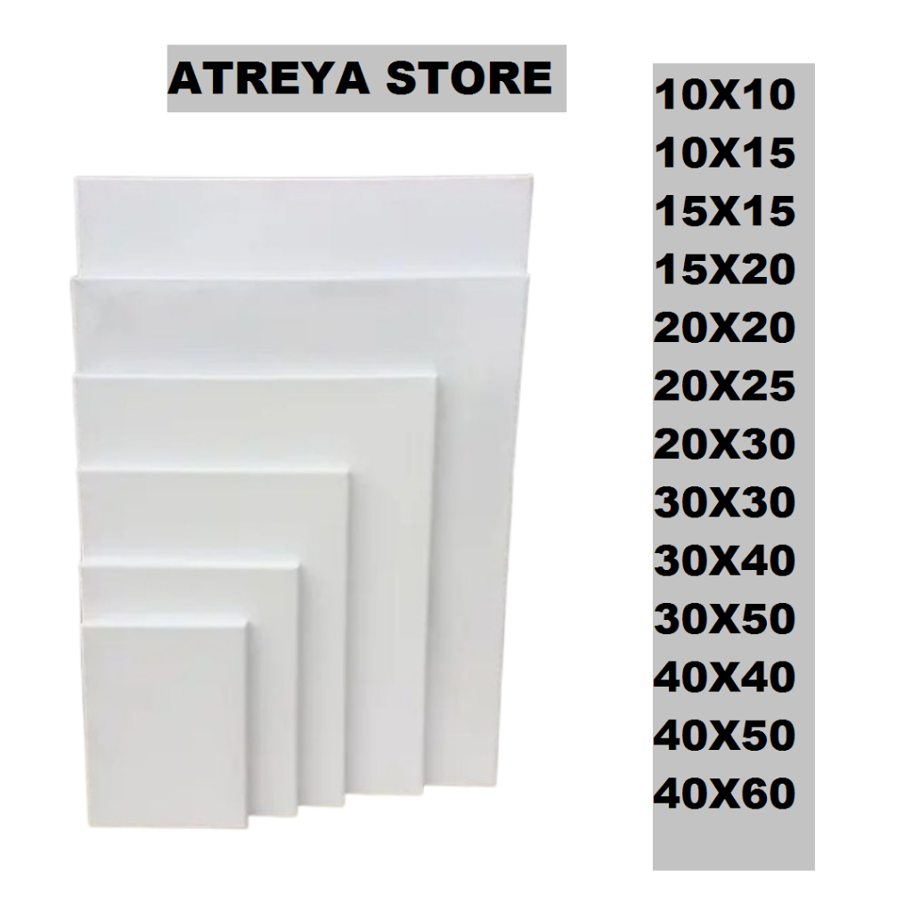 

KANVAS LUKIS UKURAN 10X10, 10X15, 15X15, 15X20, 20X20, 20X25, 20X30, 30X30, 30X40, 40X40, 30X50, 40X50, 40X60