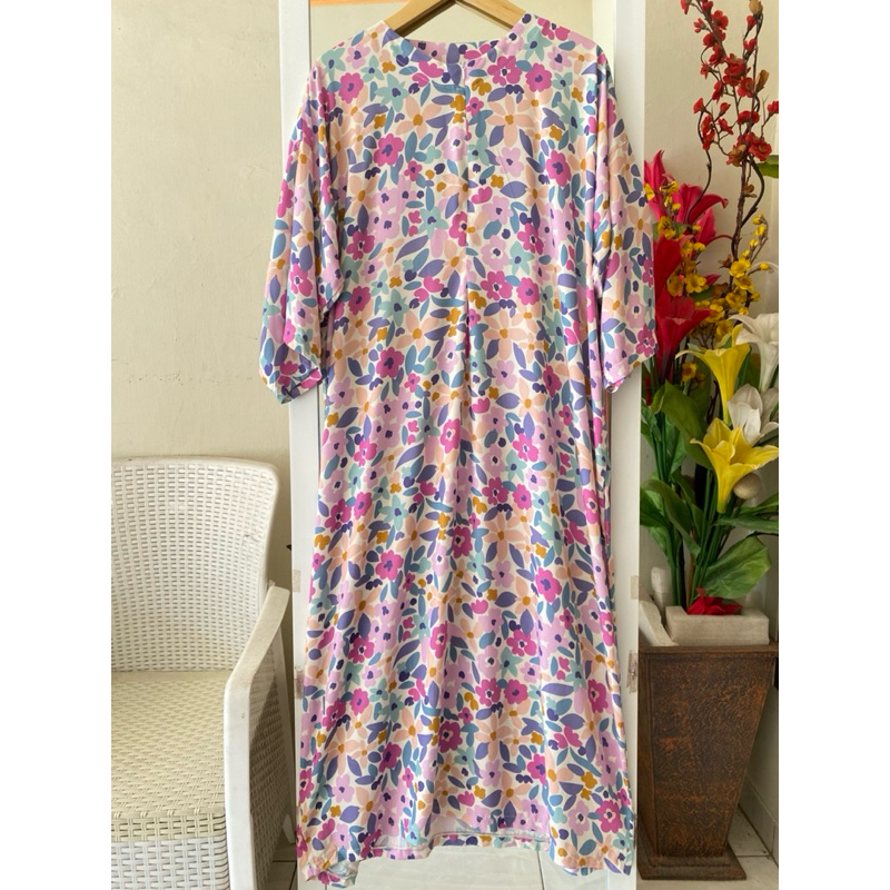 daster rayon premium jumbo lengan 3/4/ mecca maxi dress