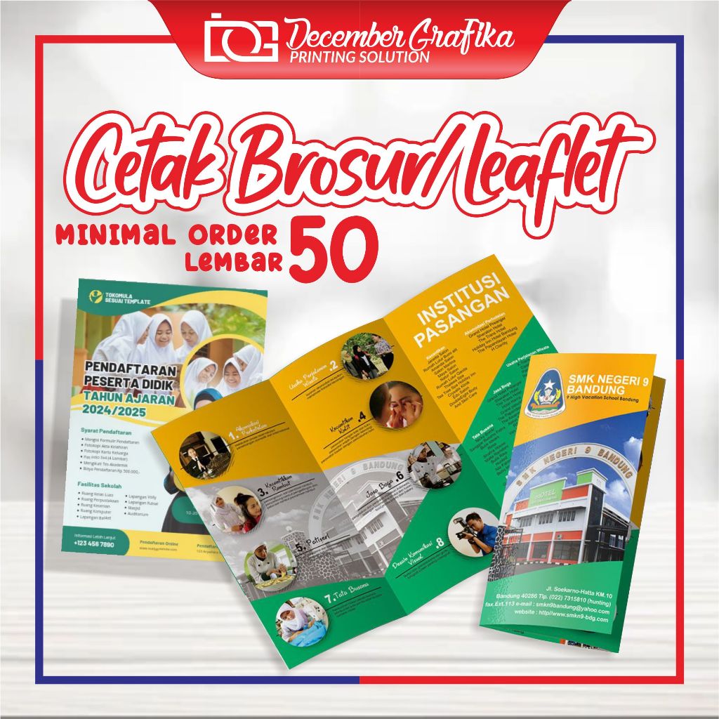 

(MINIMAL 50 LEMBAR) CETAK BROSUR LEAFLET A4/F4 1 SISI // BISA ADA GARIS LIPATAN