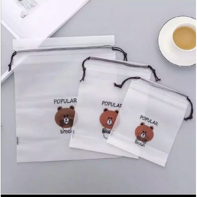 TAS SERBA GUNA/ POUCH TRAVEL MOTIF BERUANG / KANTONG SERBA GUNA / TAS MAKE UP KOSMETIK / KANTONG POU