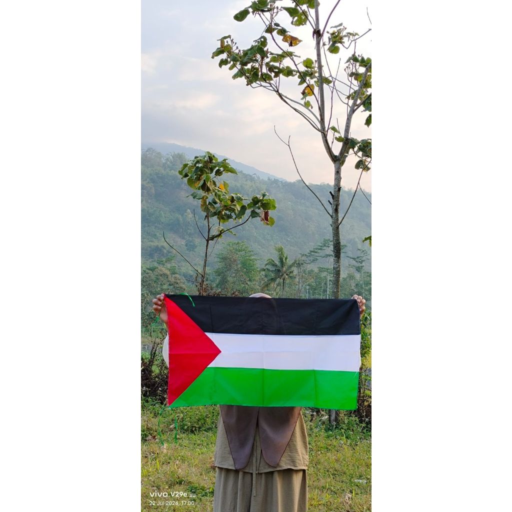 Bendera palestina ukuran sedang 90x60