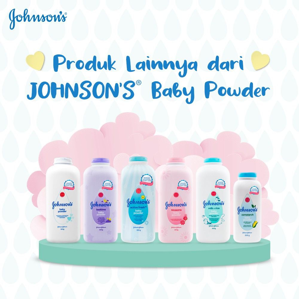 Johnson's Baby powder bedak tabur bayi johnsons blossom, bedtime, milk rice active fresh Jhonson