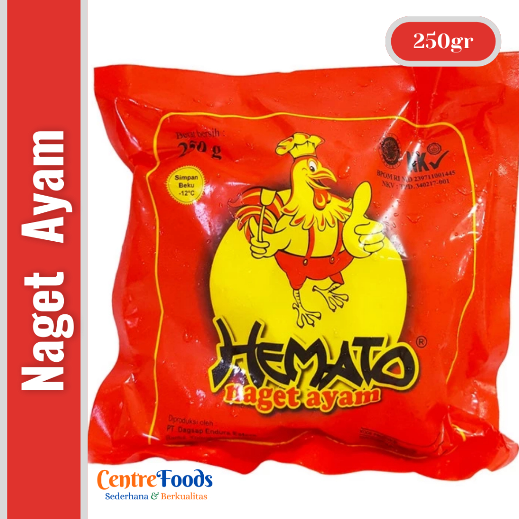 

Naget Ayam - HEMATO | 250gr [ Harga Per BKS ]