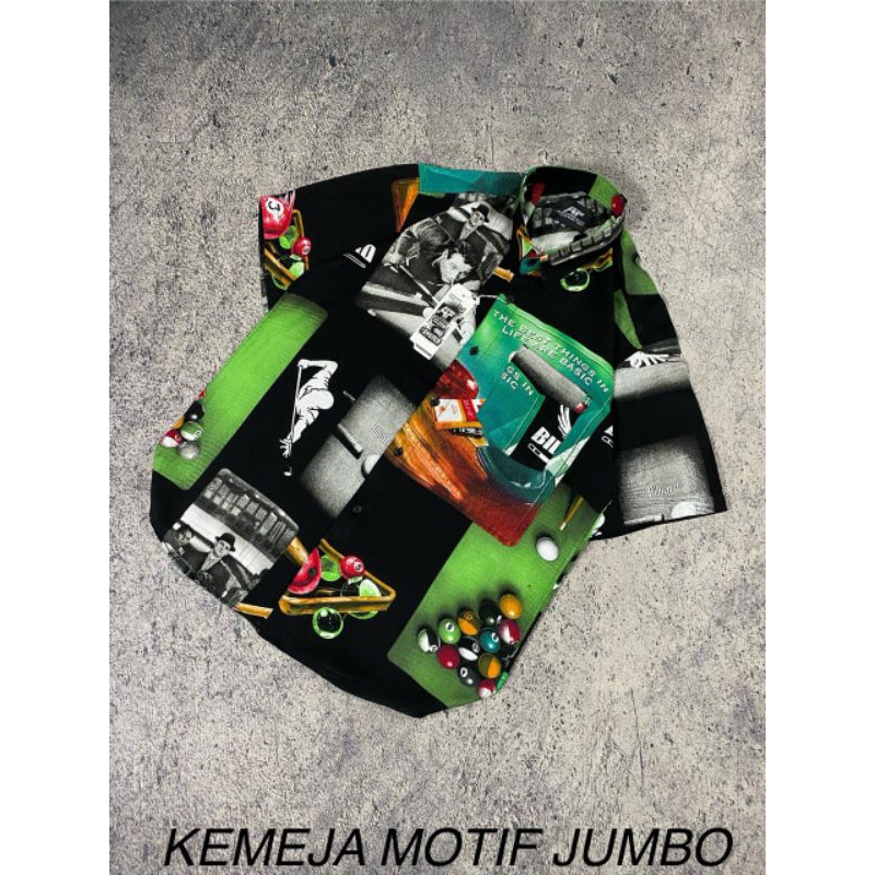 Kemeja pantai Hawai ukuran jumbo kemeja motif kemeja katun cowok pria dewasa