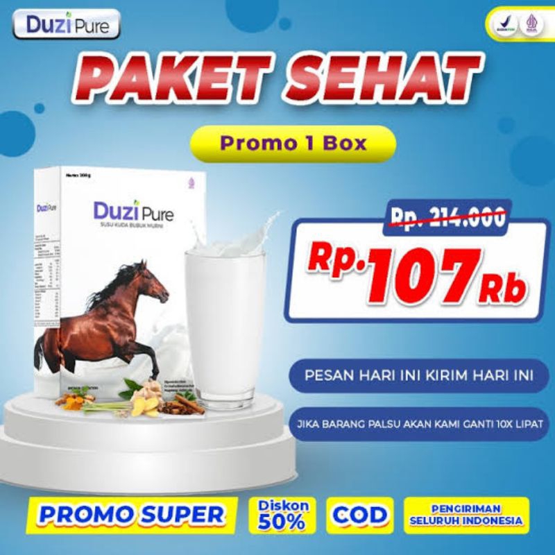 

DUZIPURE Susu Kuda Lombok Asli 100% LibasKebas Kesemutan Nyeri Sendi dan Tulang