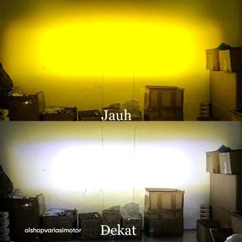 BESTPROMO Lampu Utama Led Depan Motor Honda Supra X 125 FI Combo 2 Warna Putih Kuning