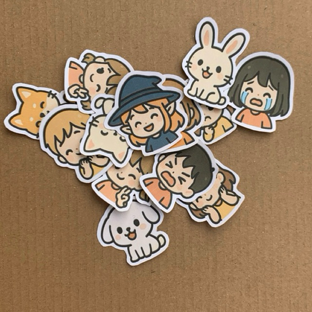 

[MINI PACK] Stiker Lucu Isi 25+3 stiker kejutan | Stiker Aesthetic Journaling HP Kado DIY