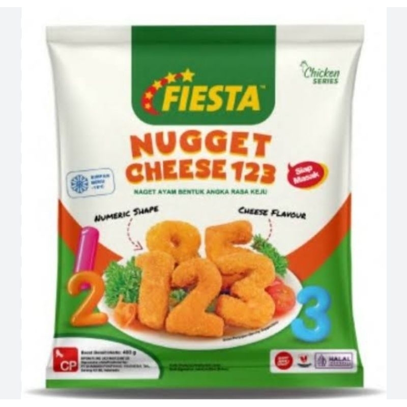 

Fiesta Naget Ayam Bentuk Angka Rasa Keju / Chicken Nugget Cheese 123 | Berat Bersih 400gr
