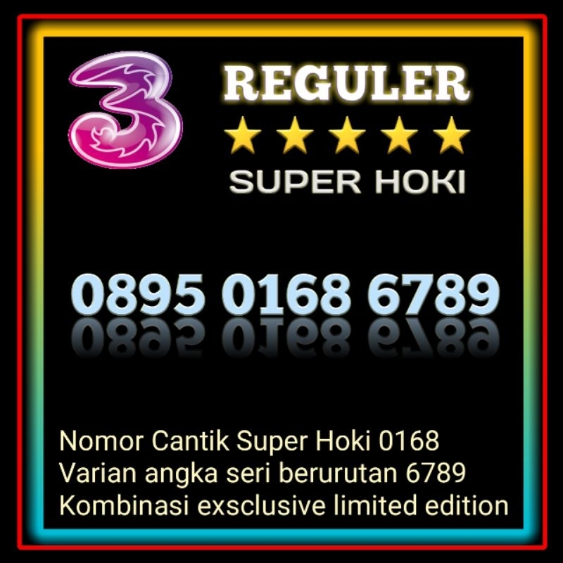 Nomor Cantik Full Hoki Kombinasi manis angka ILUFA 168 Dan varian berurutan 6789 limited edition kar