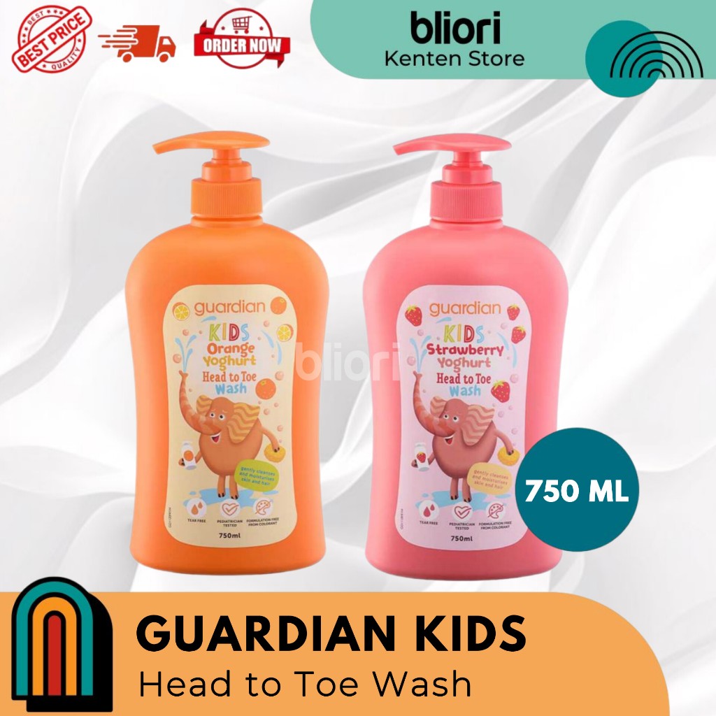 GUARDIAN Kids Head to Toe Wash | Sabun Mandi Anak | Sabun Cair Anak-Anak | Kids Care Body Wash 750ML