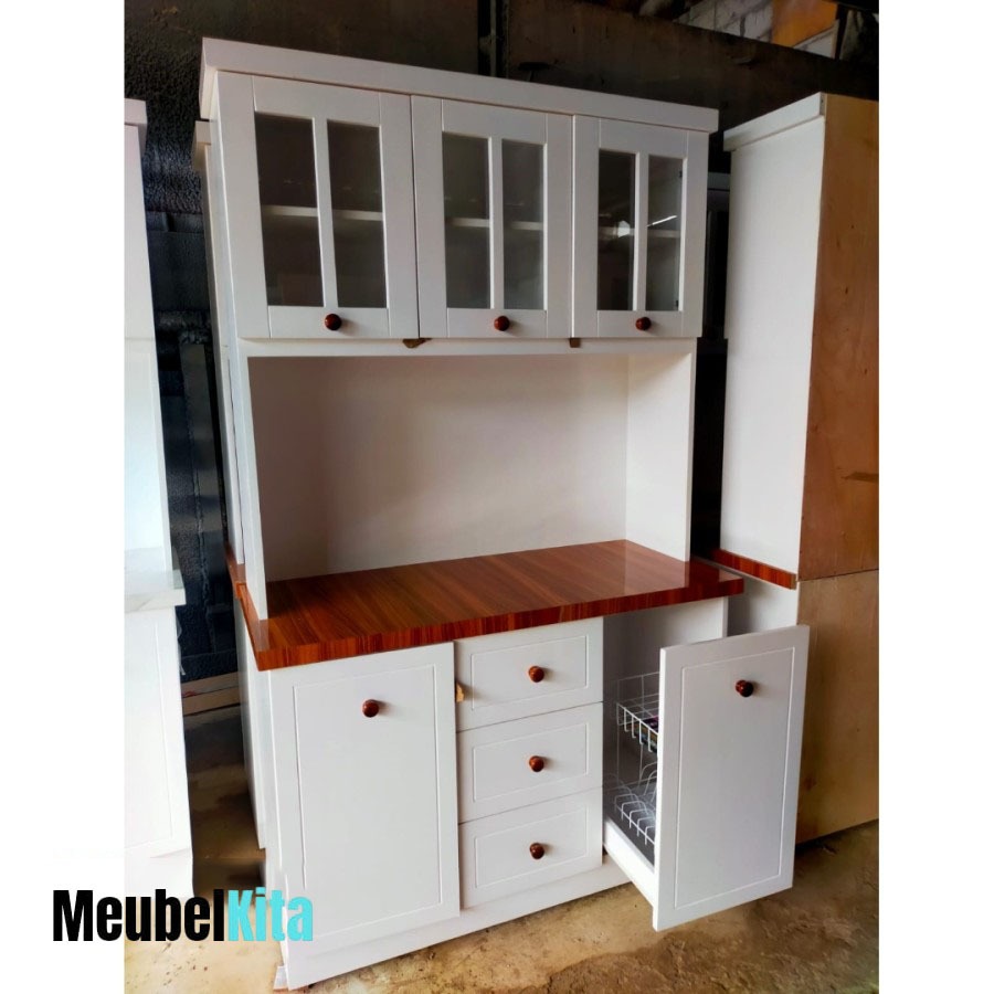 Lemari dapur 3 pintu HPL lemari sayur 3 pintu Rak dapur 3 pintu Lemari dapur HPL