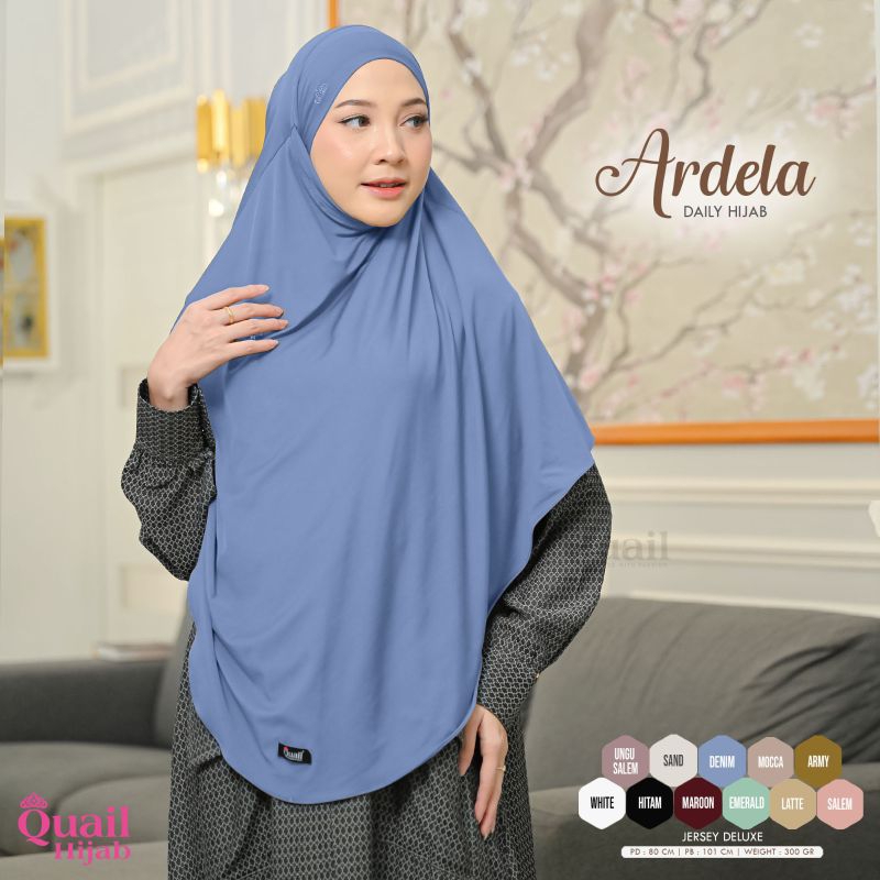 ARDELA CASUAL DAILY HIJAB, NEW FRENCH KHIMAR, KHIMAR AGAK BESAR BAHAN JERSEY NYAMAN DIPAKAI, ORIGINA