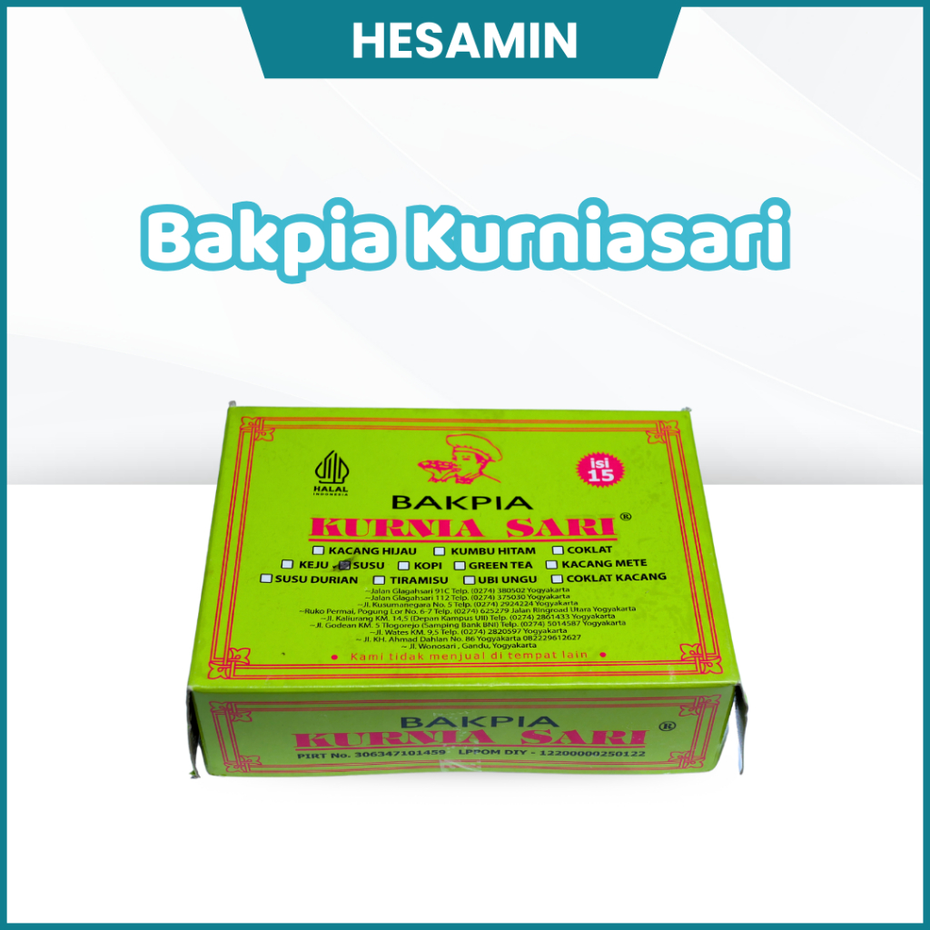 

Bakpia Kurniasari Isi 15