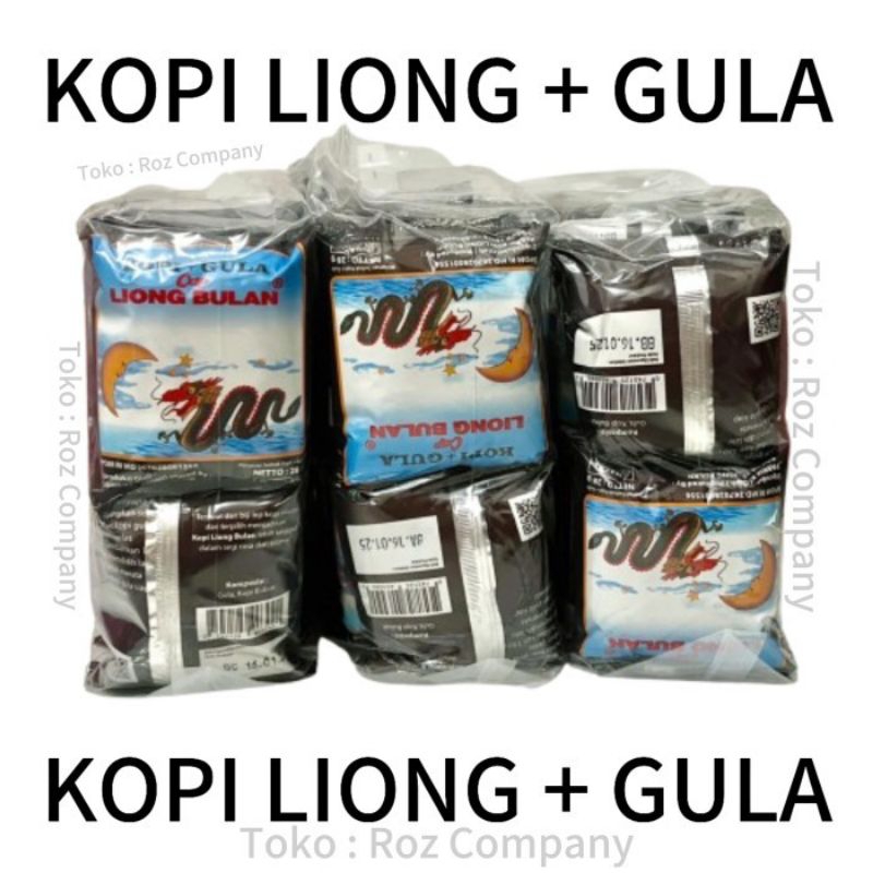 

KOPI HITAM LIONG + GULA // 3 PAK ( 60 PCS)