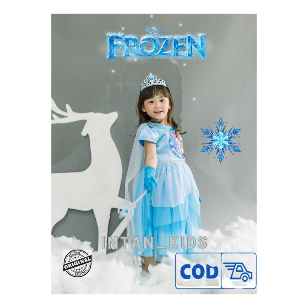 gaun Frozen anak / baju Frozen anak / baju pesta anak / gaun Frozen anak / dres Elsa frozen