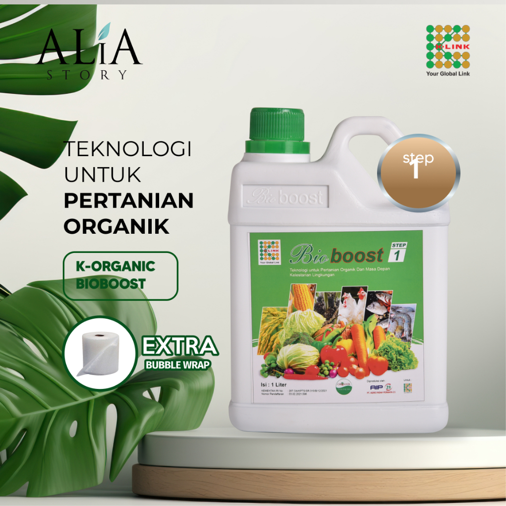 K-BioBoost (Step 1) K Link Original (1 Liter) Perbaiki pH Tanah Pupuk Cair Organik Hayati Bio Bos Bi