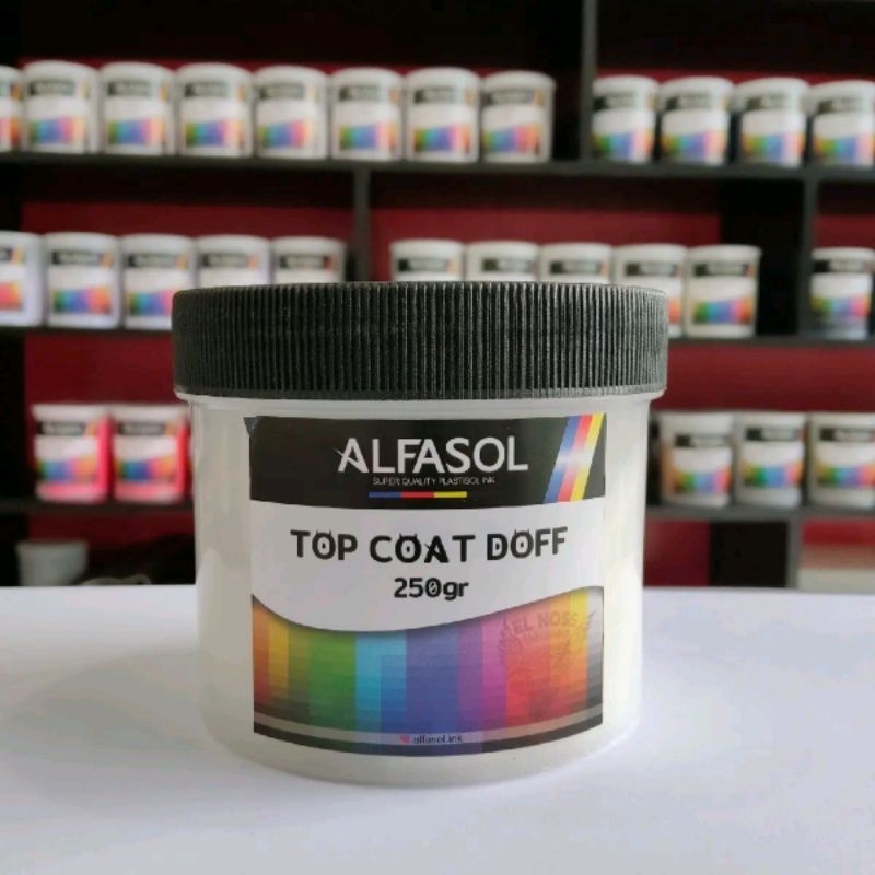 Alfasol Tinta Sablon Plastisol - Top Coat Doff 250gr