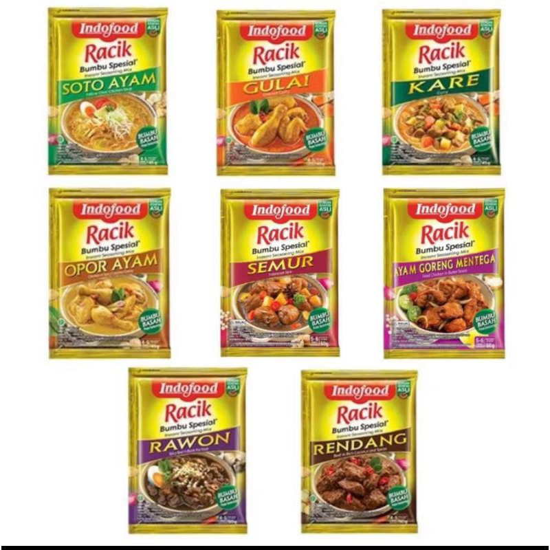 

Indofood Racik Bumbu Spesial instan Seasoning Mix 45gr & 50gr
