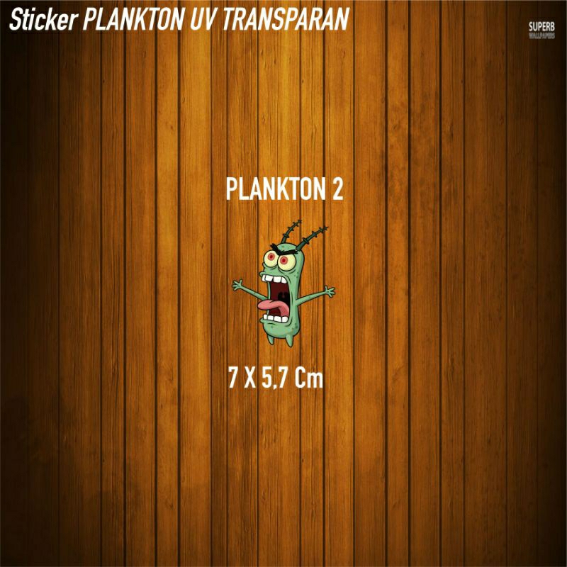 

Sticker Plankton UV Transparan