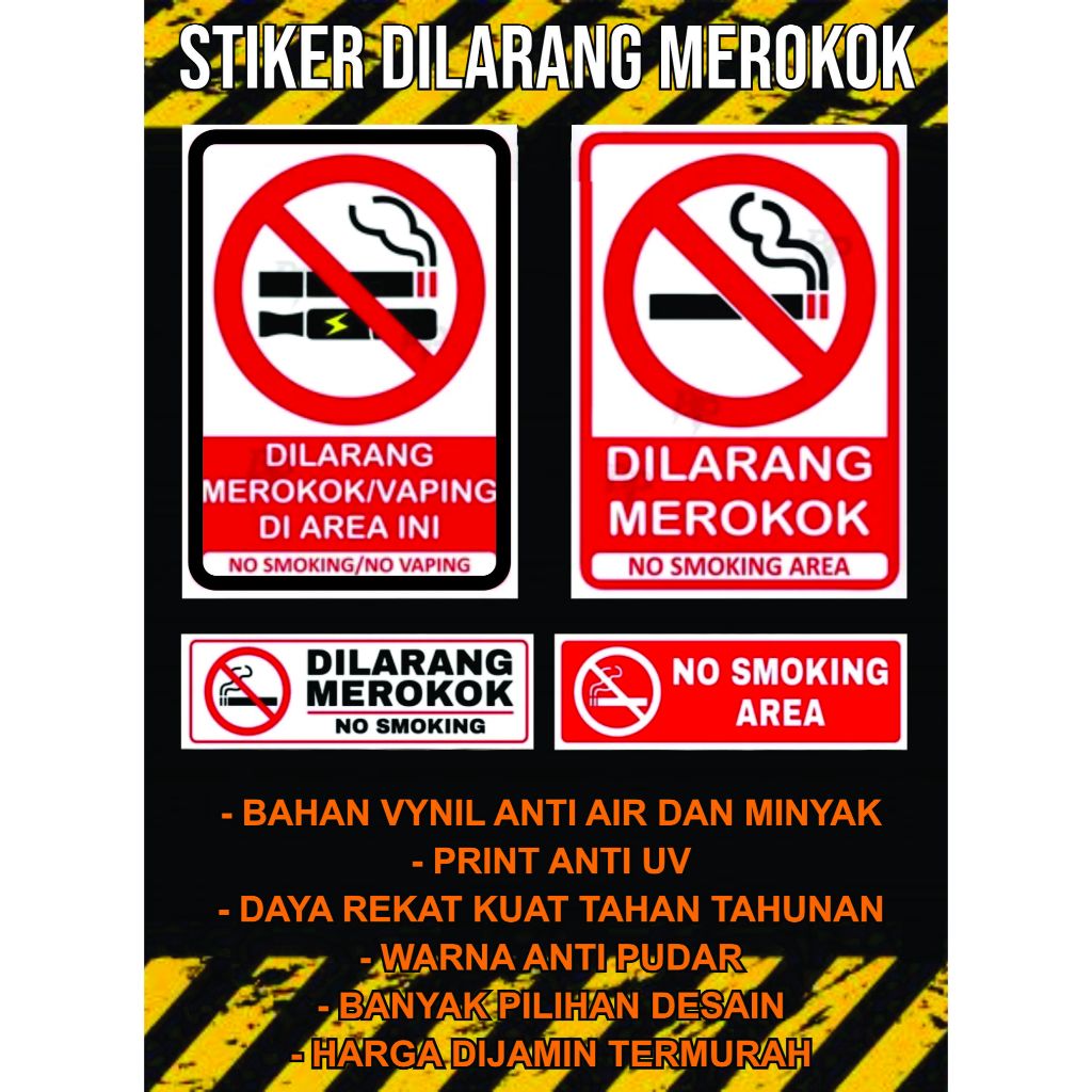 

STIKER DILARANG MEROKOK/NO SMOKING