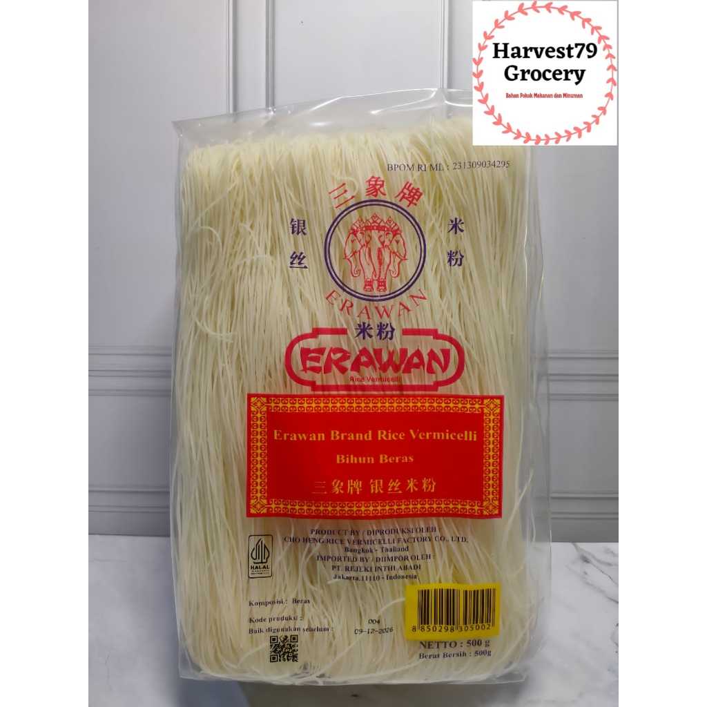 

Erawan Bihun Rice Vermicelli 500gr / Bihun Beras