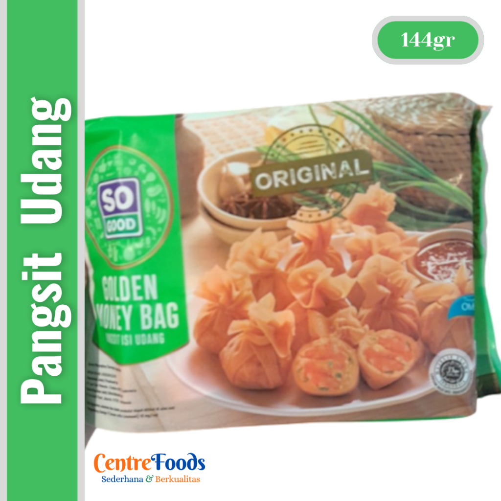 

Pangsit isi Udang - Golden Money Bag SO GOOD | 144gr [ Harga Per BKS ]