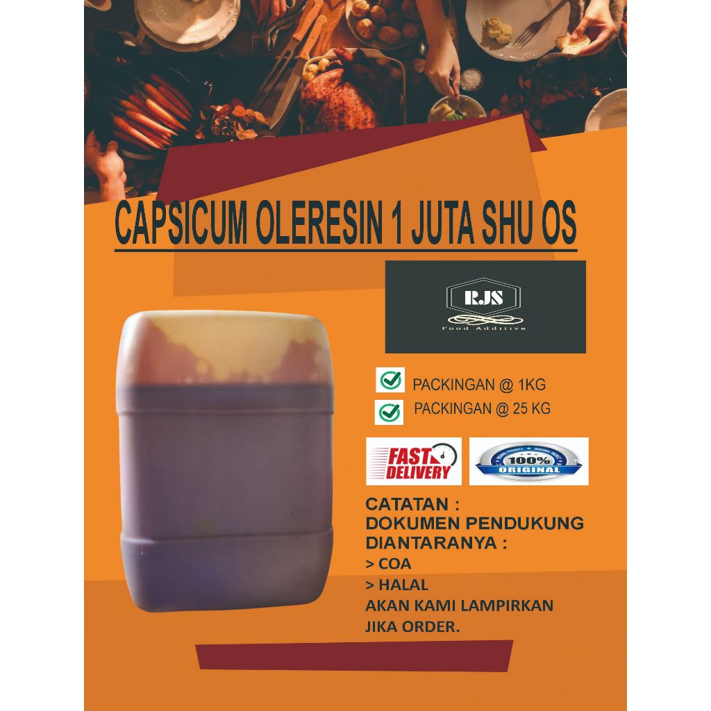 

EKSTRA CABAI /CHILI EKTRAK CAPSICUM OLERESIN KEPEDASAN 1 JUTA SHU OS/MINYAL CABAI/CABAI LIQUIDS PACKINGAN @ 1 KG DAN 25 KG BERSERTIFIKAT HALAL MUI