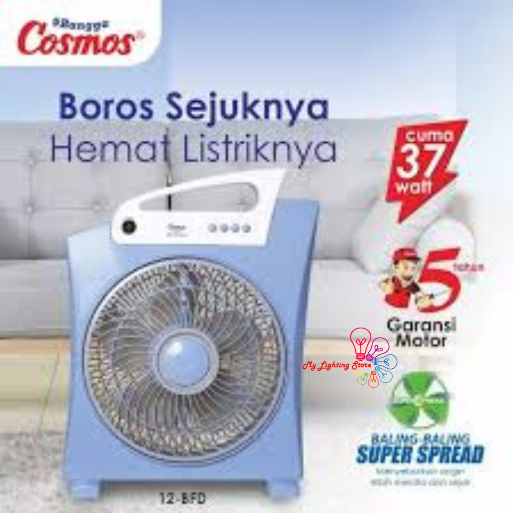 Box Fan Kipas Angin meja Kotak Cosmos 12 BFD 12BFD 12 Inch 12 in