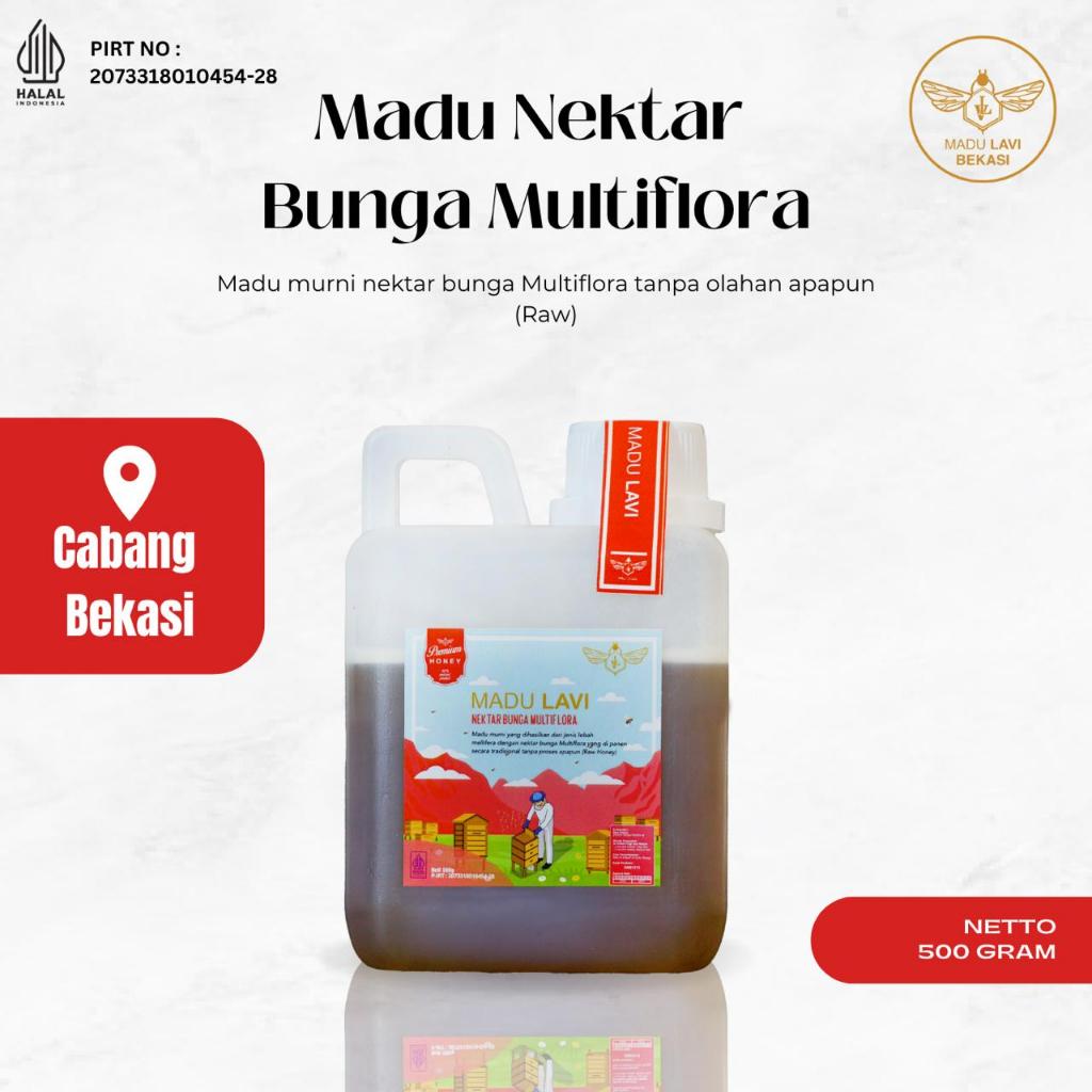 

Madu Lavi Murni Nektar Multiflora Asli 100% Alami Pure Raw Honey 500gram