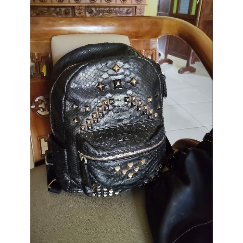Tas Ransel kulit ular asli
