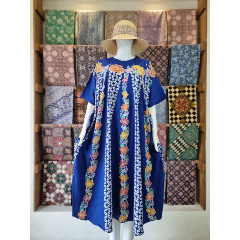 BAWUNG Daster Lowo Batik Colet Ld 140 Pb 115 Rayon Premium Candi Mekar Jumbo Busui Adem Tebal Nyaman