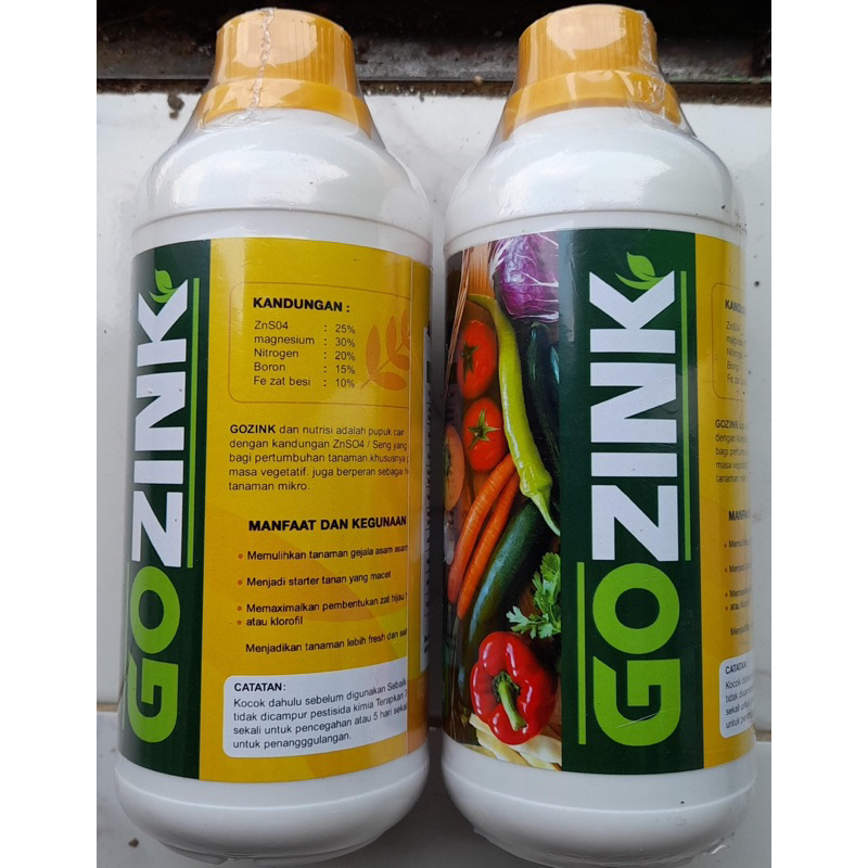 Pupuk ZINC Premium Zink Sulfate 500ml LAKSA Atasi Asam Asaman Padi ZNSO4 Penyubur padi jagung dan sa