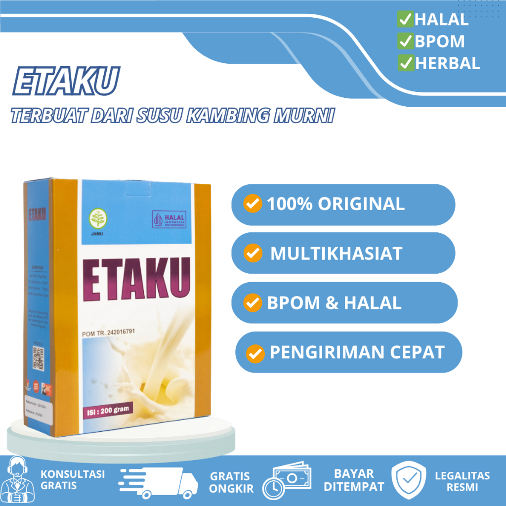 

Walatra Etaku Goat Milk 100% Original Dari Kambing Unggulan Bpom dan Halal MUI
