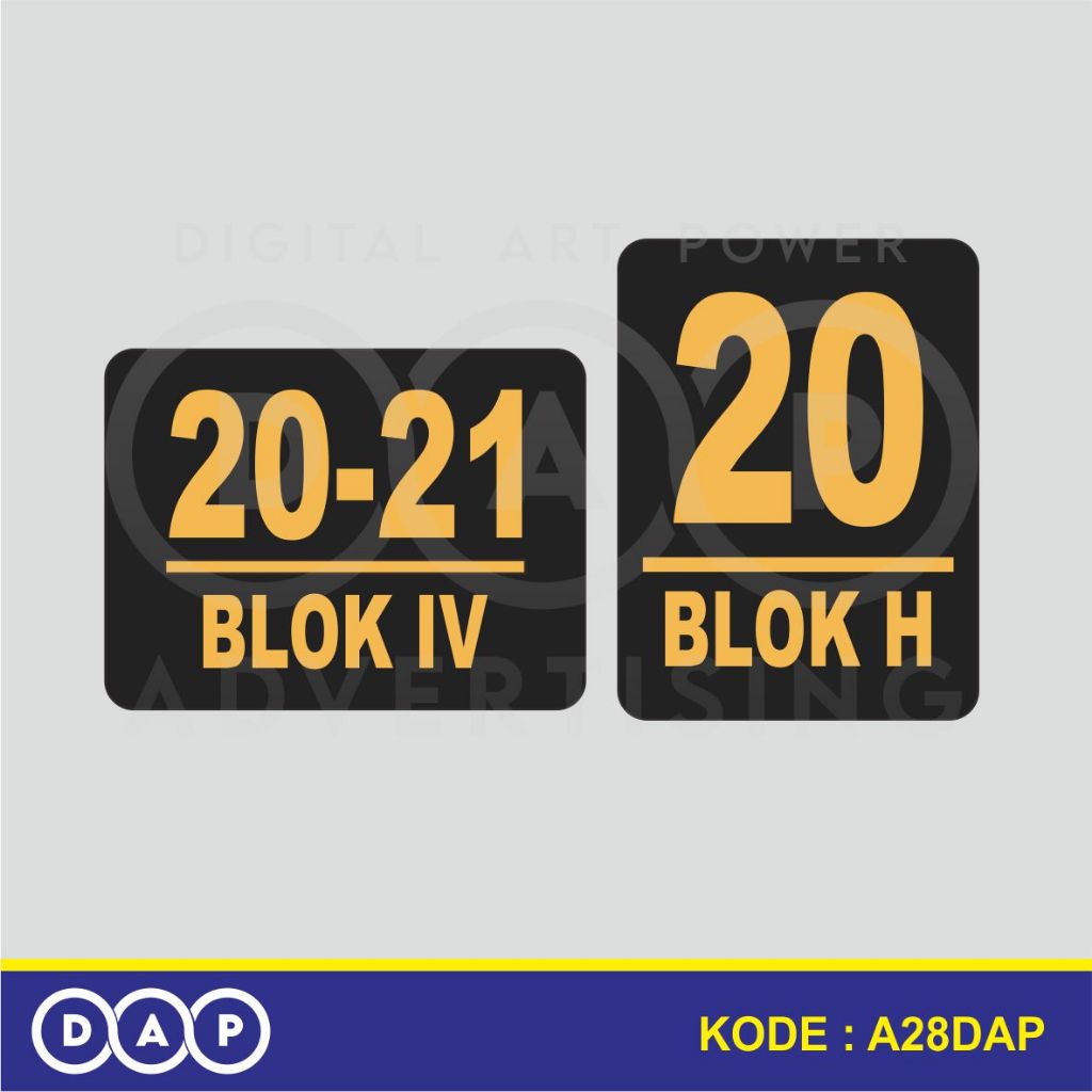 

A28 - Acrylic Sign, Stiker Akrilik Nomor Rumah, Tahan Air, Tidak Pudar, Termurah, dan Bisa Custom