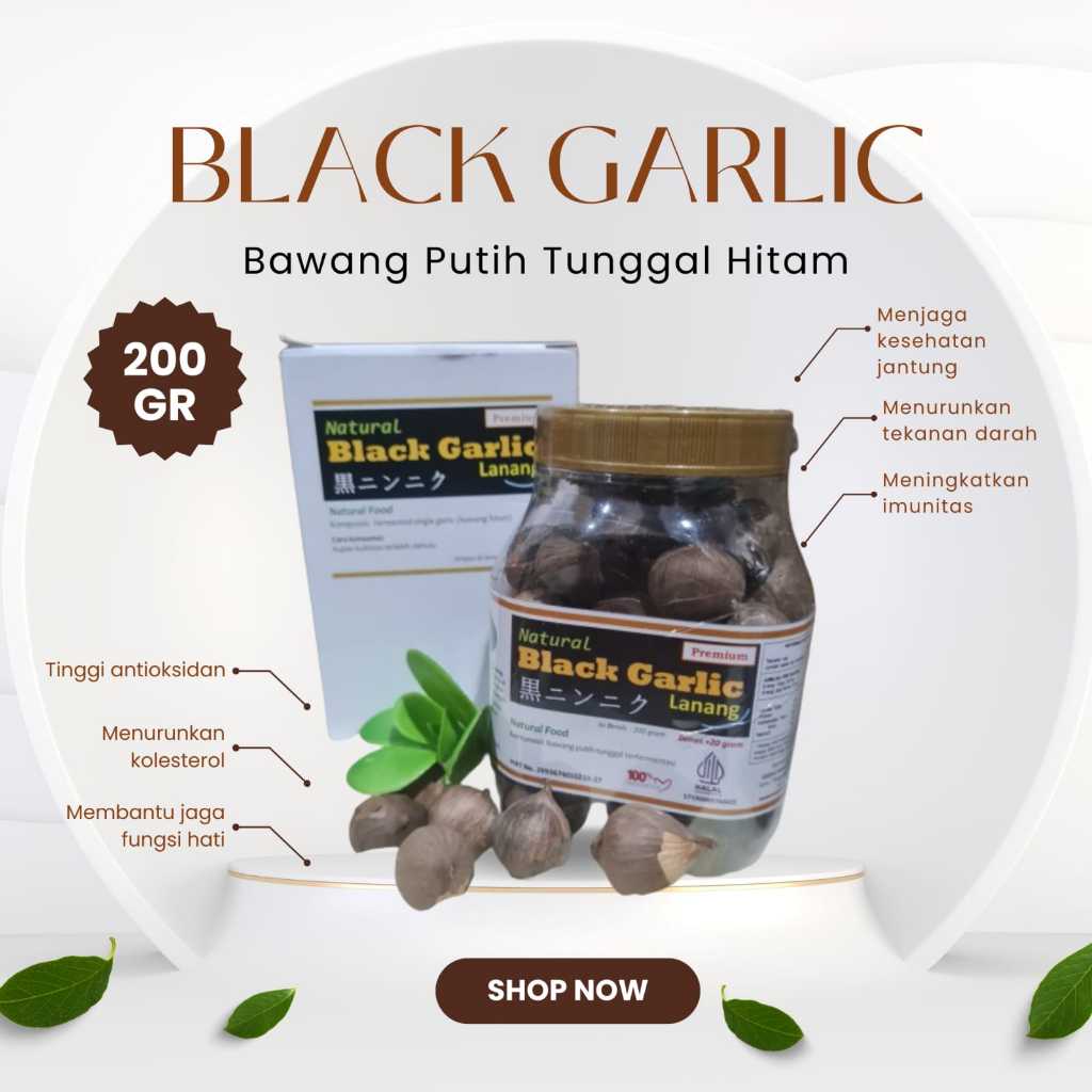 

(ORIGINAL) Black Garlic 200gr / Bawang Hitam Tunggal / Natural Black Garlic / Bawang Putih Lanang