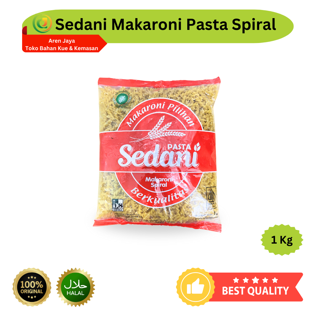 

Sedani Pasta Makaroni Spiral Spagheti 1 Kg Original