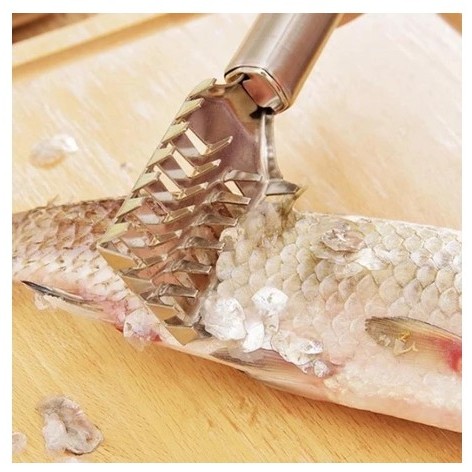 Fish Scale Skin Remover Pembersih Sisik Ikan Stainless Steel / Alat Pembersih Sisik Ikan Stainless S