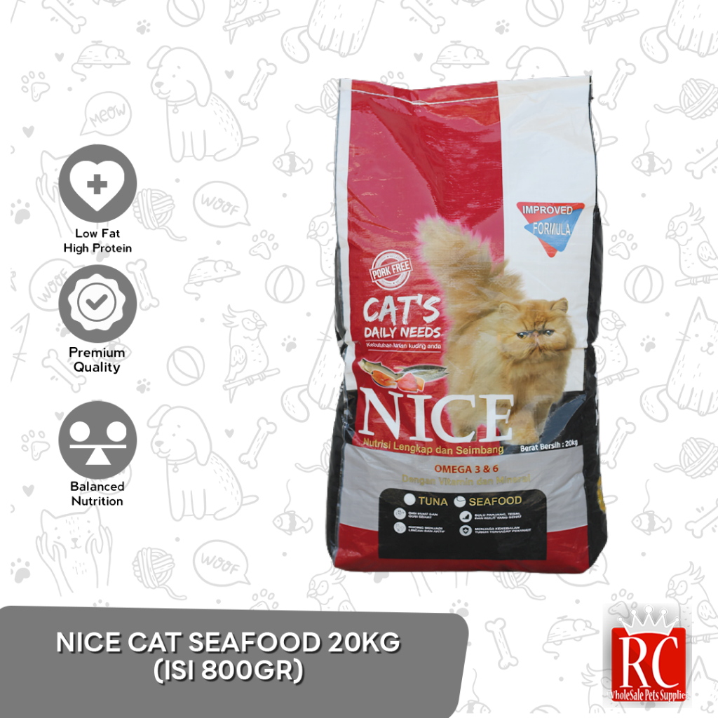 Makanan Kucing / Cat Food Nice Tuna - Seafood 20 Kg