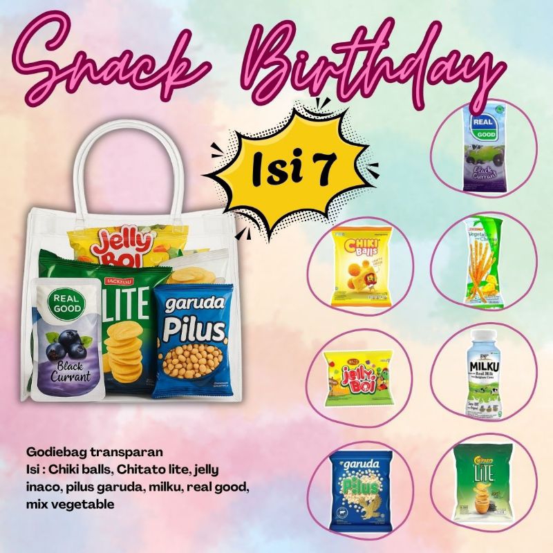 

Godiebag Transparan Snack Anak Isi 7 – Ulang Tahun / Bingkisan / Hampers