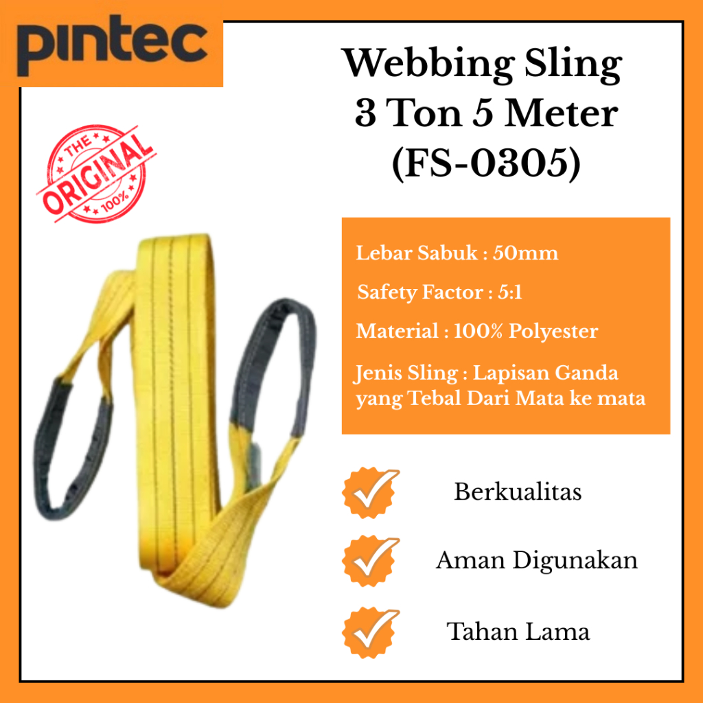 Webbing Sling 3 Ton 5 Meter Asia - Tali Sling