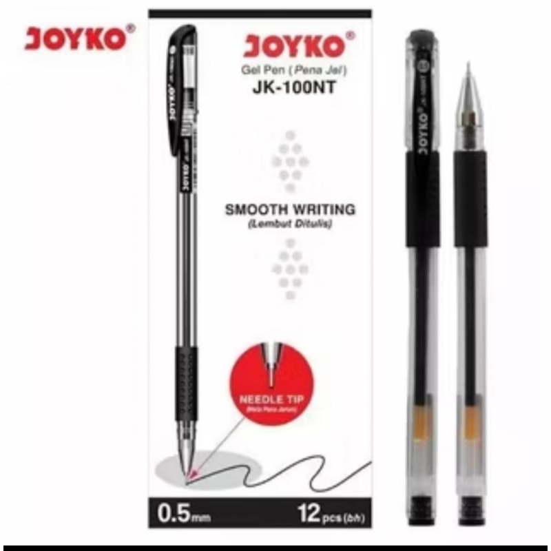 

(12pc) Pen Gel Joyko JK-100/JK-100NT Pulpen Jelly Joyko 0,5mm