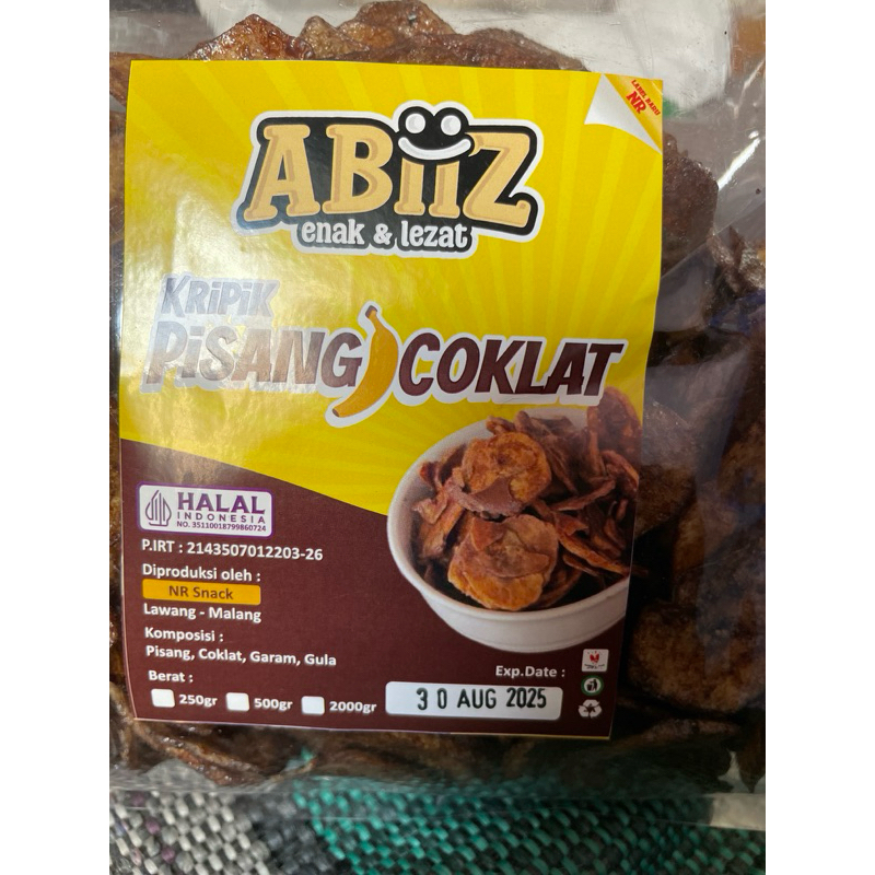 

kripik pisang coklat