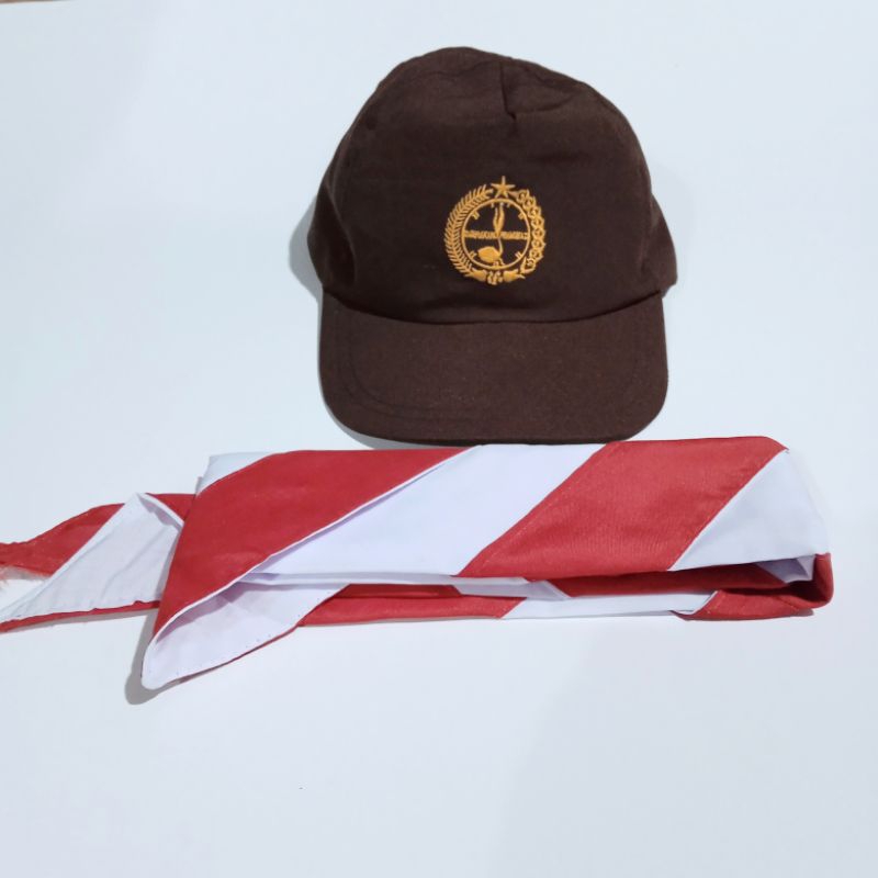 paket 2 topi pramuka dan dasi kacu - set pramuka remaja