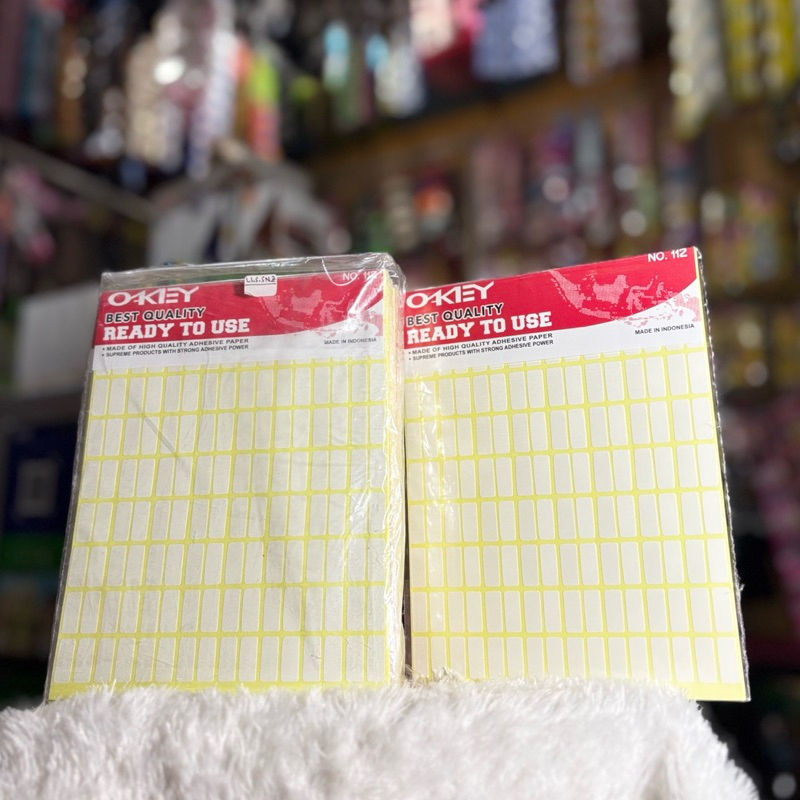 

1 Pack Isi 8 Label Stiker OKEY Self Adhesive Labels No 112