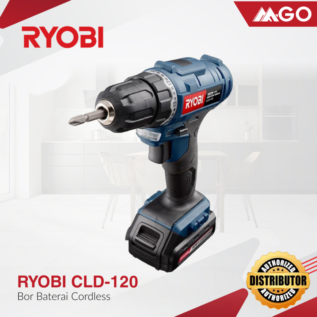Ryobi Bor Cordless / Bor Baterai / Cordless Driver Drill CLD 120