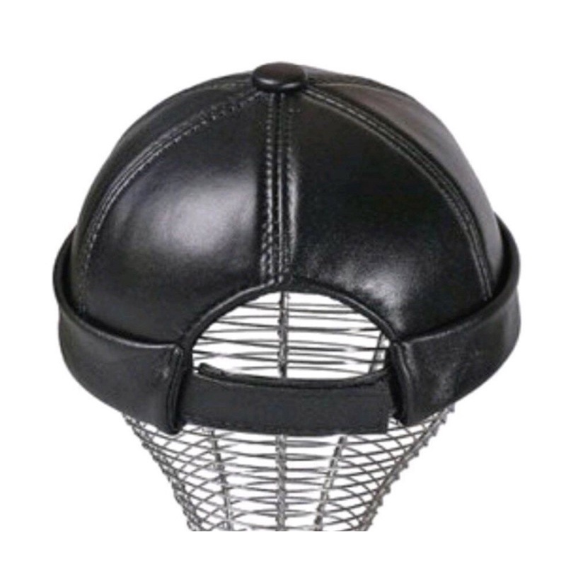 TOPI PRIA MODEL PECI KULIT ASLI